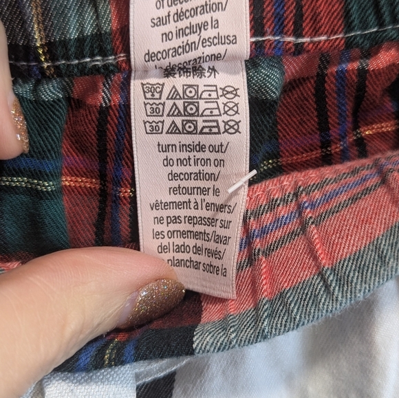 Victoria's Secret Pajama Pants Lounge Christmas Plaid Modal Elastic Pocket XL - Picture 5 of 9